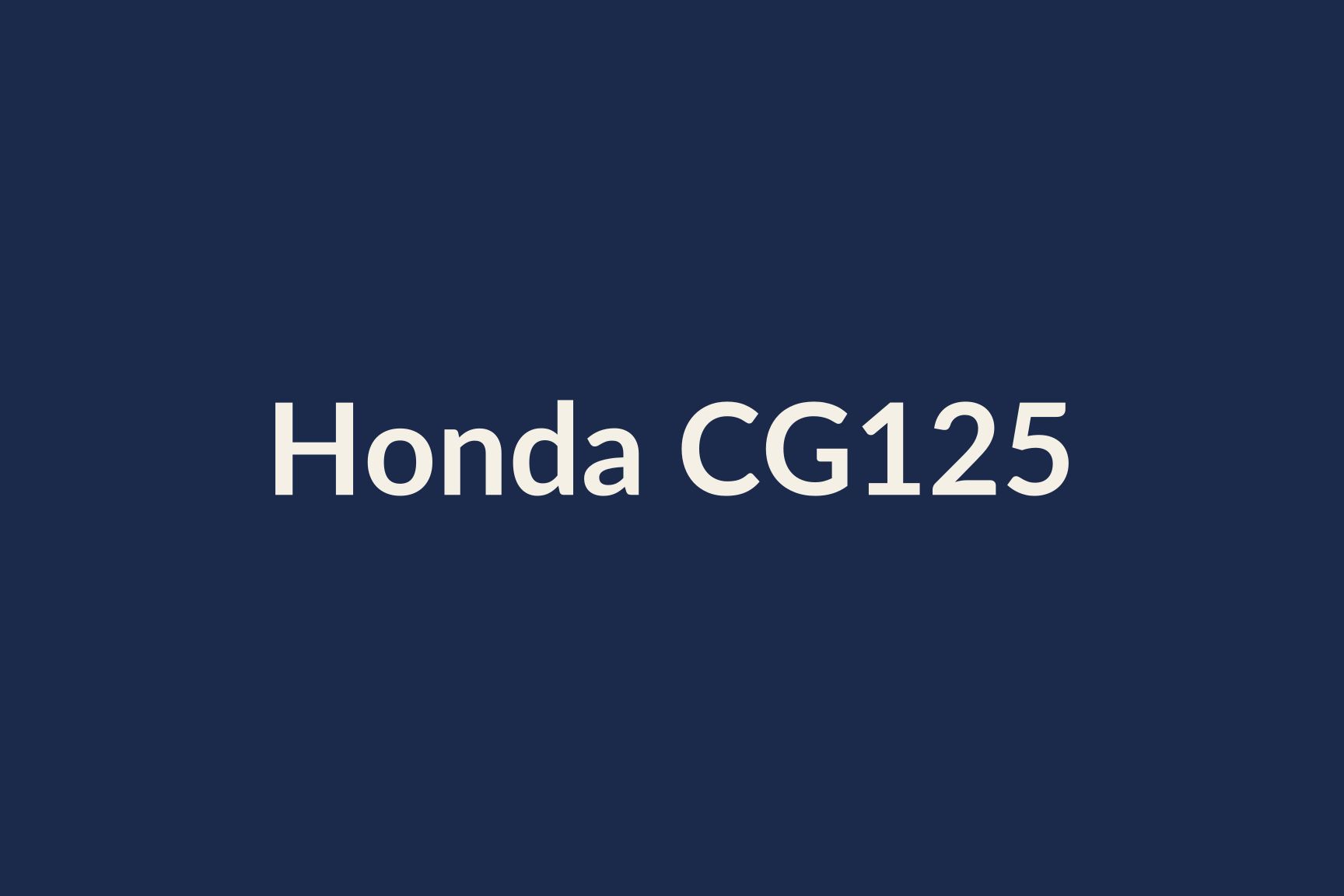 هوندا CG 125، نمای نیمرخ